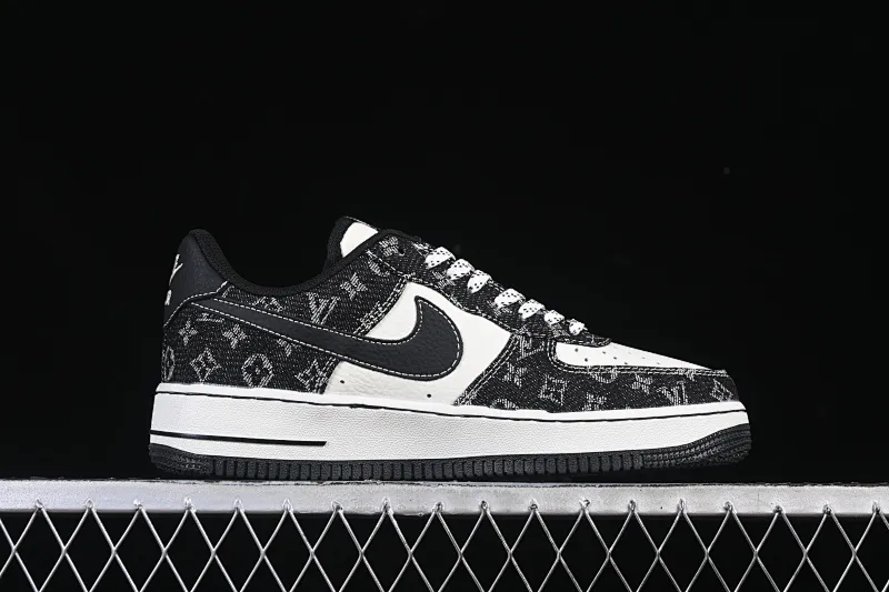 All categories Nk Air Force 1 Air Force series Nk Air Force 1 Low Air Force low-top Nike Air Force 1'07 Low LV joint white and black denim Air Force 1 low-top casual sneakers NH0601-579